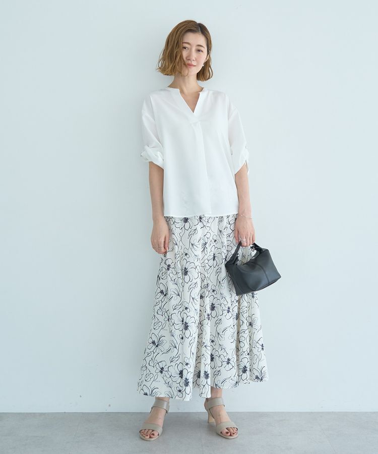 YECCA VECCA「2wayボリューム袖スキッパーブラウス」|シャツ・ブラウス|