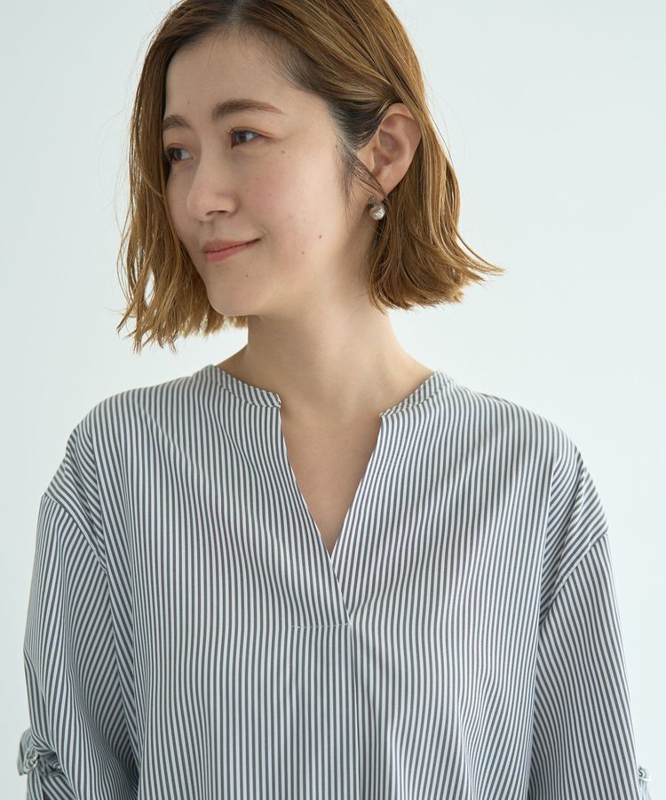 YECCA VECCA「2wayボリューム袖スキッパーブラウス」|シャツ・ブラウス|