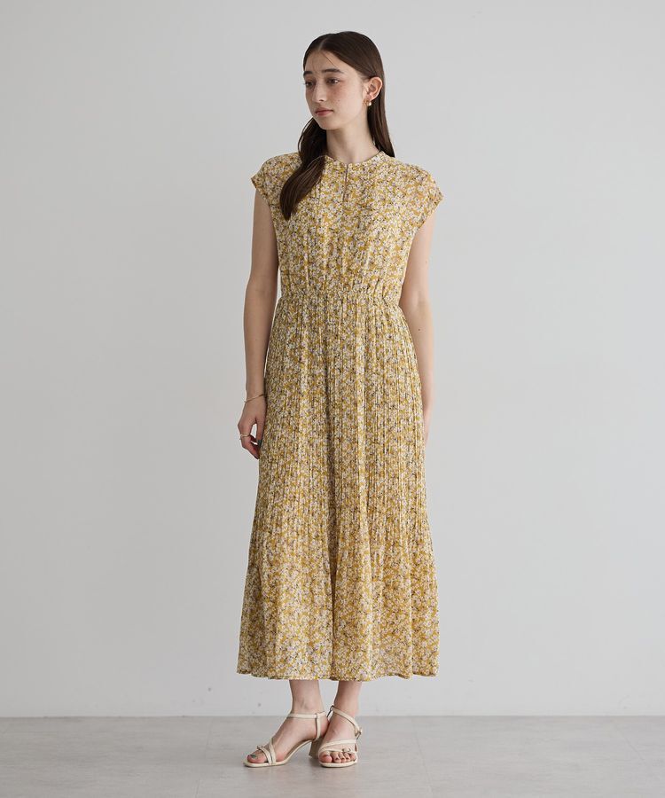 YECCA VECCA「小花柄プリーツワンピース」|ワンピース|