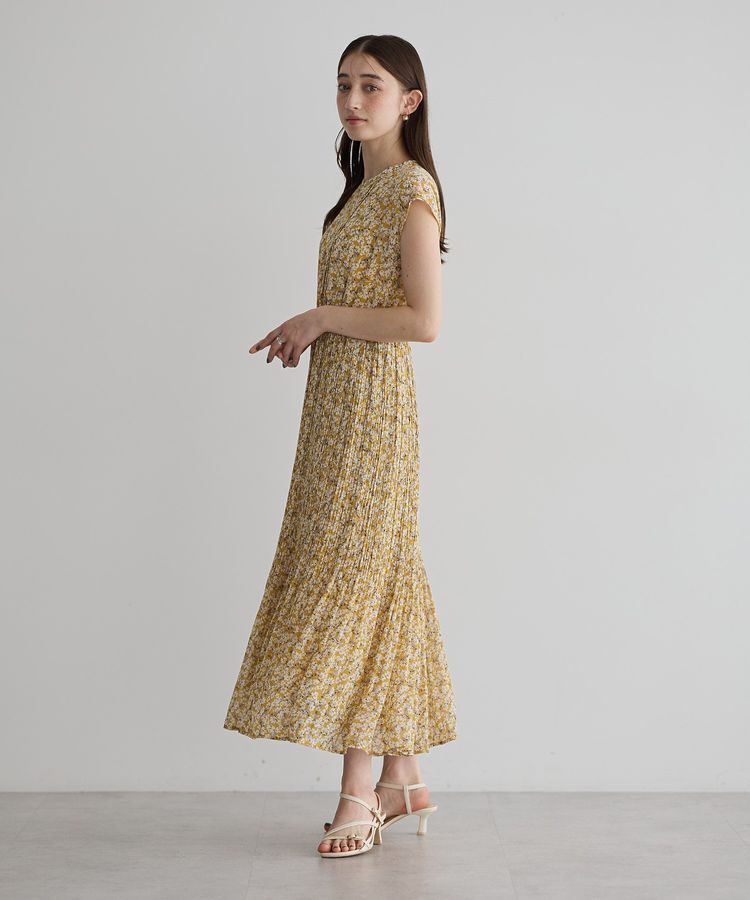 YECCA VECCA「小花柄プリーツワンピース」|ワンピース|