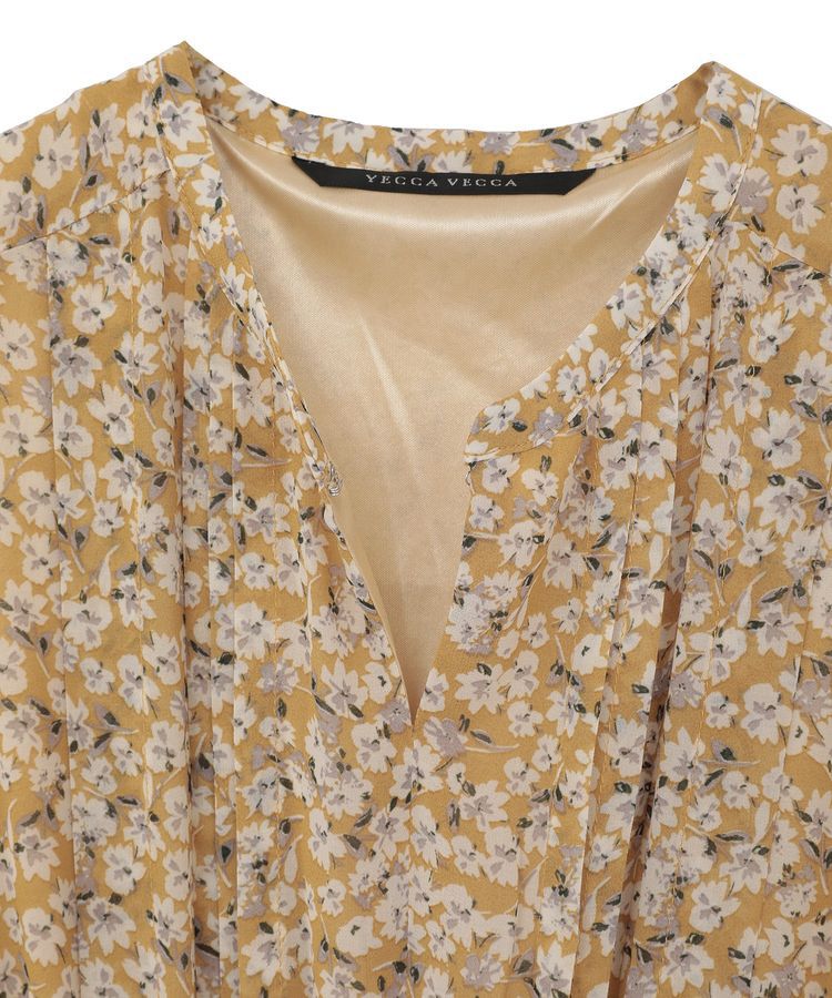 YECCA VECCA「小花柄プリーツワンピース」|ワンピース|