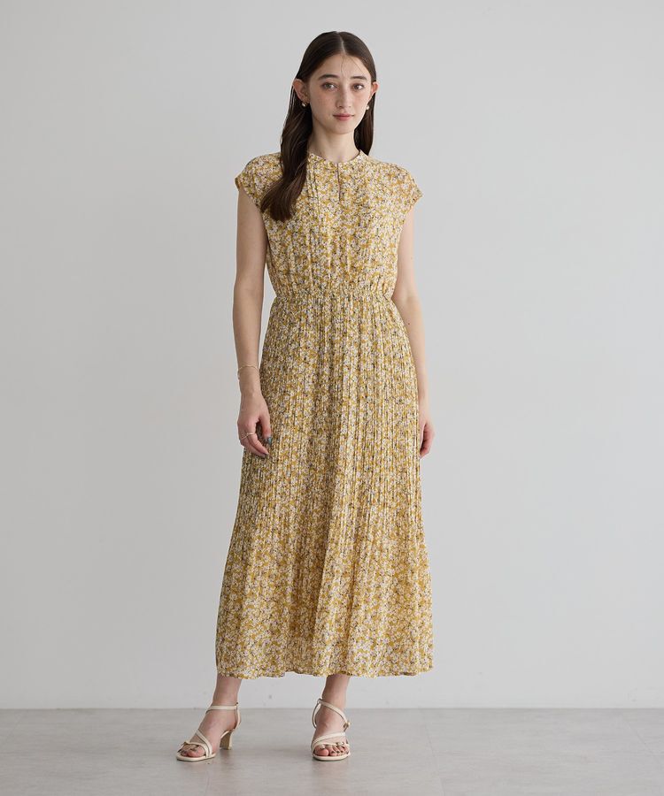 YECCA VECCA「小花柄プリーツワンピース」|ワンピース|