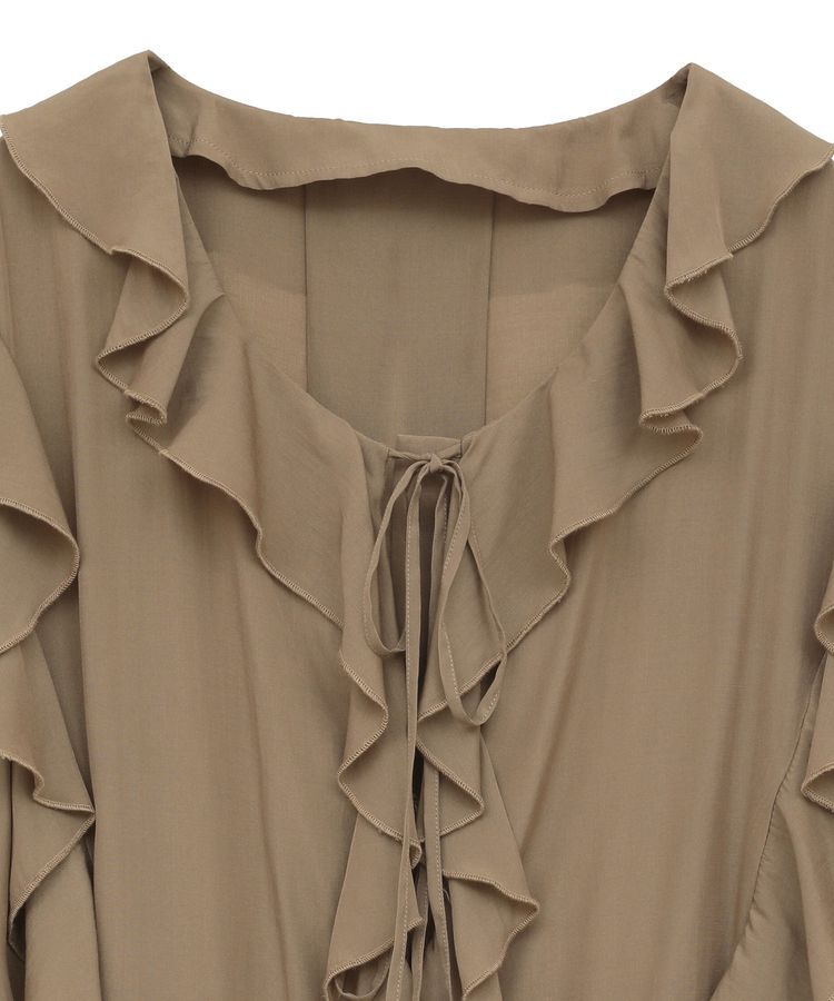 YECCA VECCA「ラッフルリボンロングブラウス」|シャツ・ブラウス|