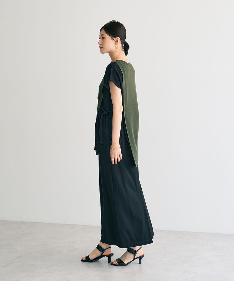 YECCA VECCA「メッシュ編みレイヤードニット」|ニット・セーター|