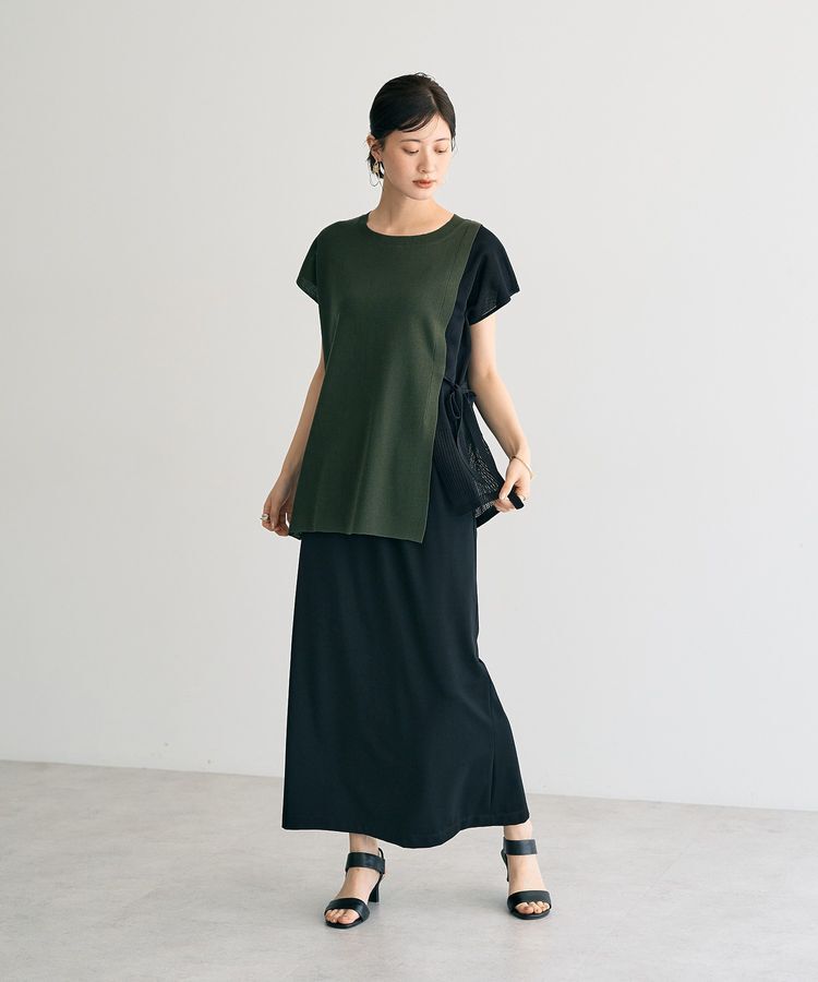 YECCA VECCA「メッシュ編みレイヤードニット」|ニット・セーター|