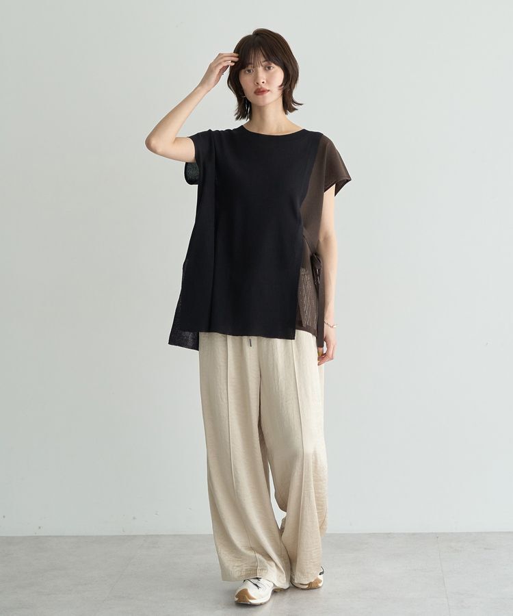 YECCA VECCA「メッシュ編みレイヤードニット」|ニット・セーター|