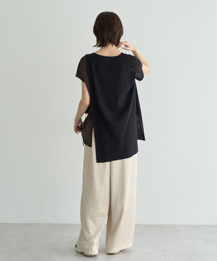 YECCA VECCA「メッシュ編みレイヤードニット」|ニット・セーター|