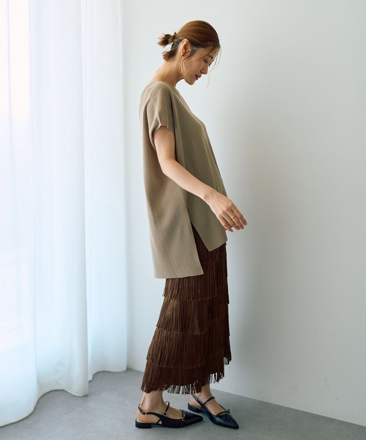 YECCA VECCA「メッシュ編みレイヤードニット」|ニット・セーター|