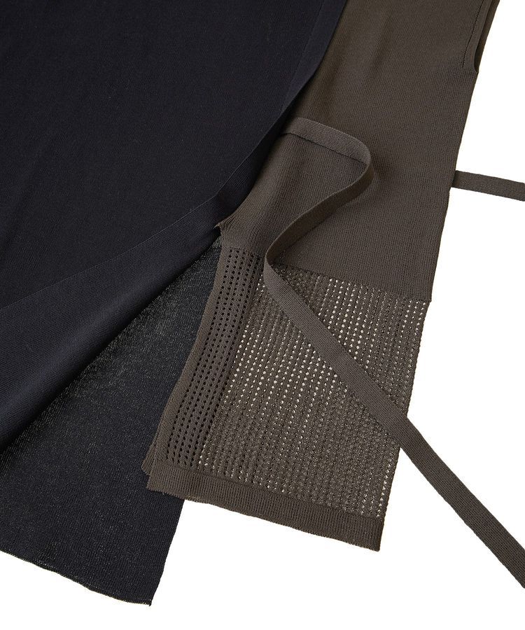 YECCA VECCA「メッシュ編みレイヤードニット」|ニット・セーター|