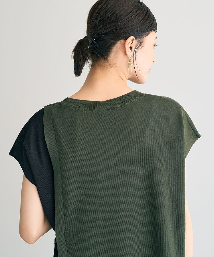 YECCA VECCA「メッシュ編みレイヤードニット」|ニット・セーター|