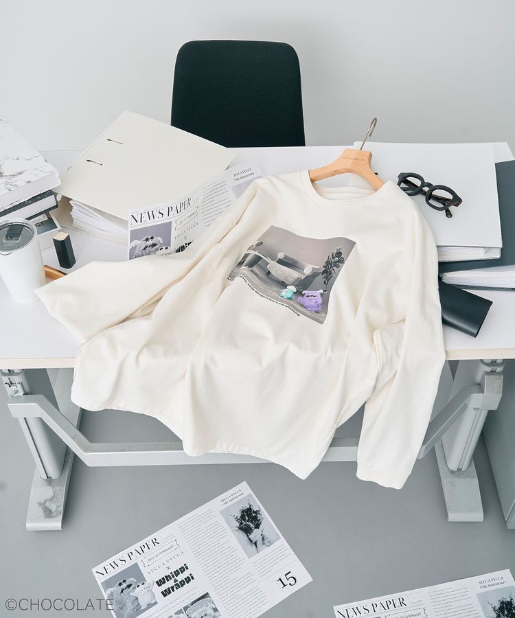 YECCA VECCA「【Whippi&Wrappi】プリントロンTee②」|Tシャツ・カットソー|