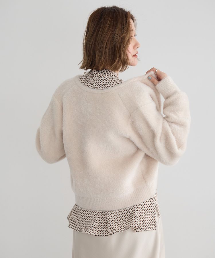 YECCA VECCA「金釦ジャケットライクニットカーディガン」|カーディガン|