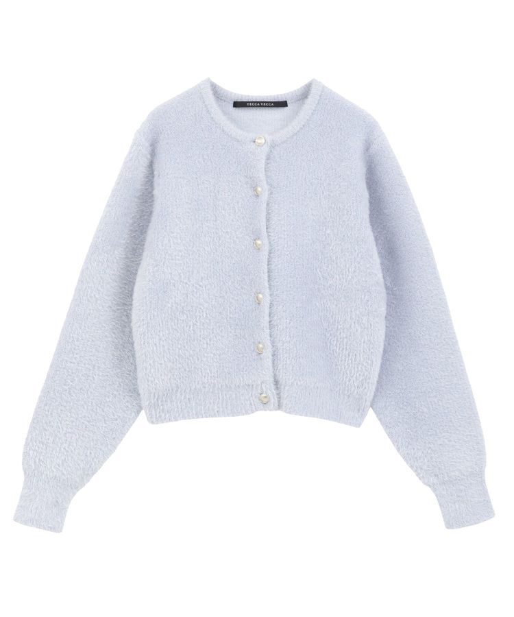 YECCA VECCA「金釦ジャケットライクニットカーディガン」|カーディガン|