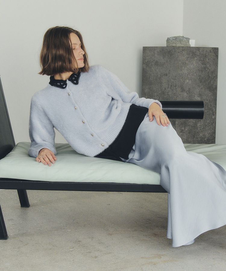 YECCA VECCA「金釦ジャケットライクニットカーディガン」|カーディガン|