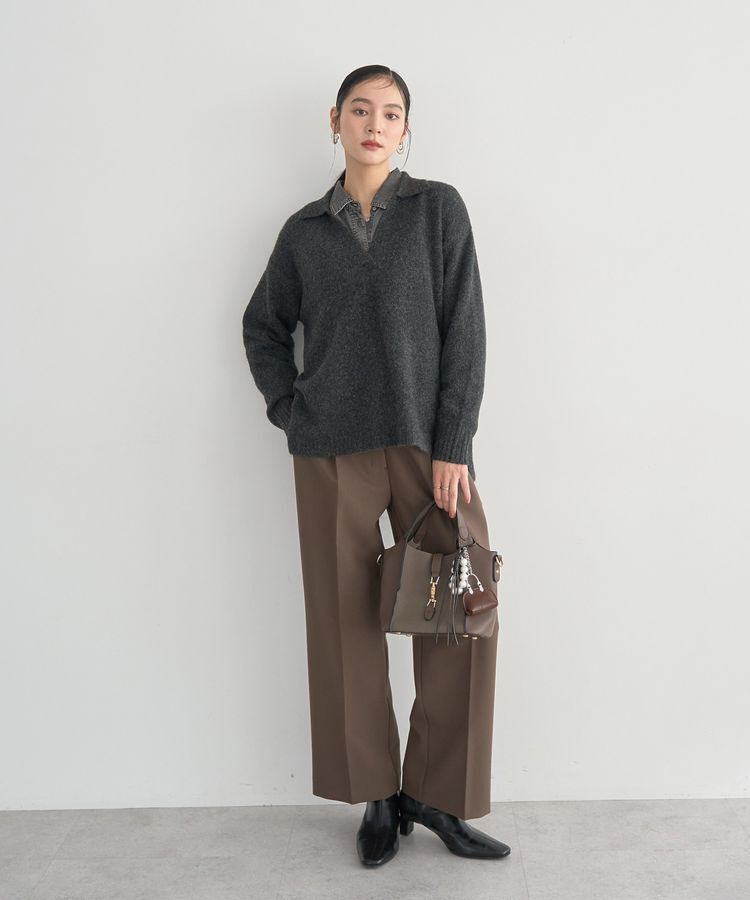 YECCA VECCA「襟付きVネックニット」|ニット・セーター|