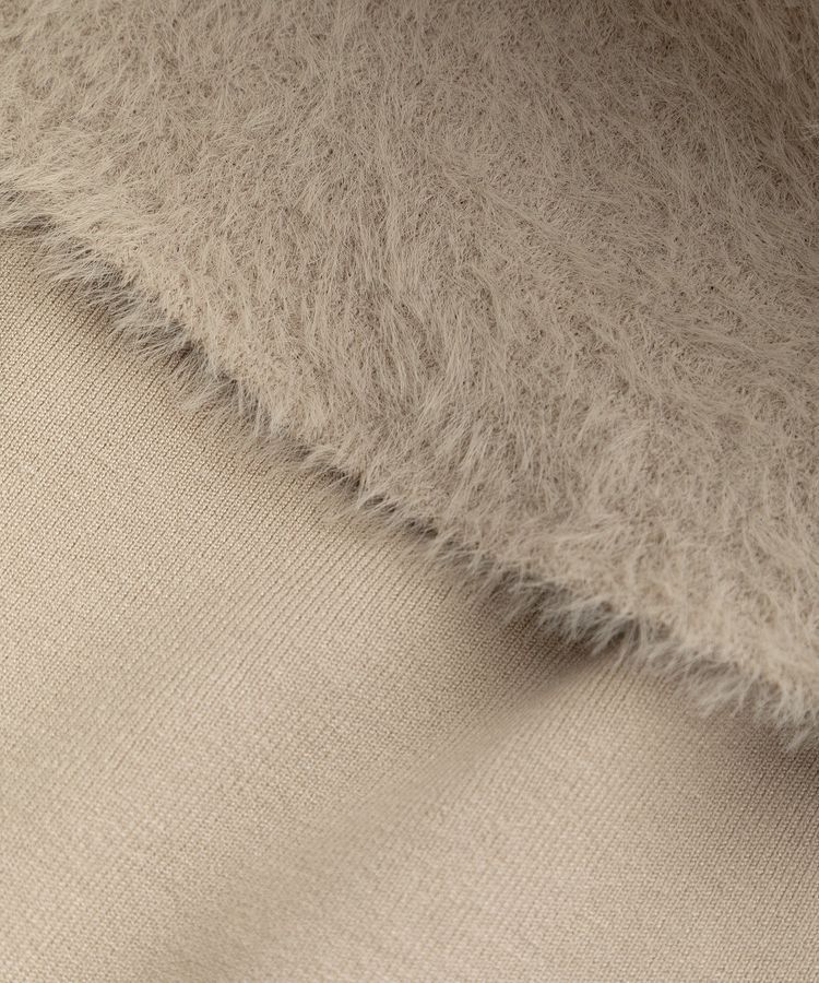 YECCA VECCA「ファーMIXオフショルニット」|ニット・セーター|