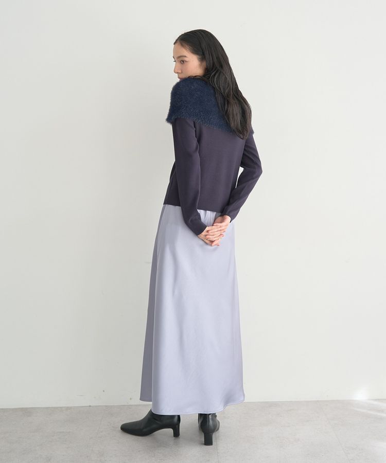 YECCA VECCA「ファーMIXオフショルニット」|ニット・セーター|