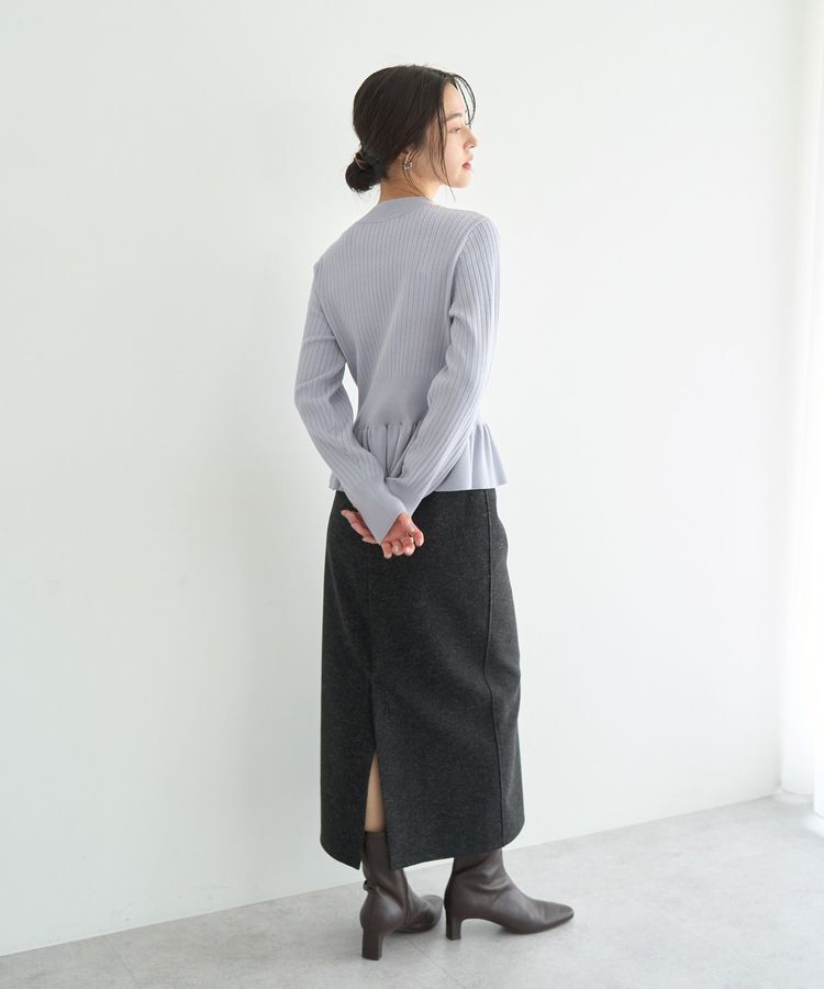 YECCA VECCA「金釦ペプラムニット」|ニット・セーター|