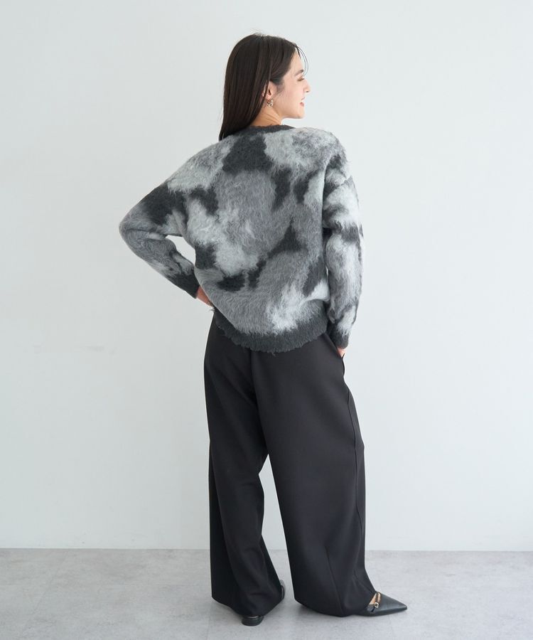 YECCA VECCA「フラワー柄シャギーニット」|ニット・セーター|