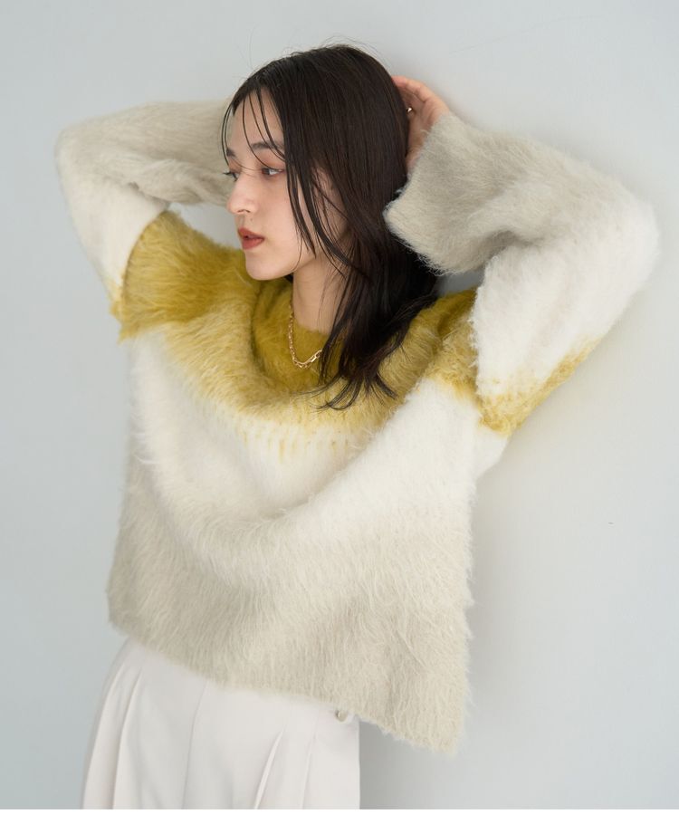 YECCA VECCA「グラデーションシャギーニット」|ニット・セーター|