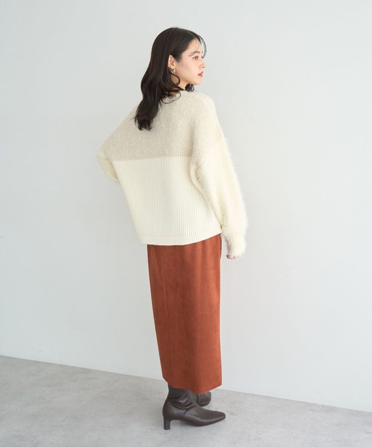 YECCA VECCA「素材MIX配色デザインニット」|ニット・セーター|