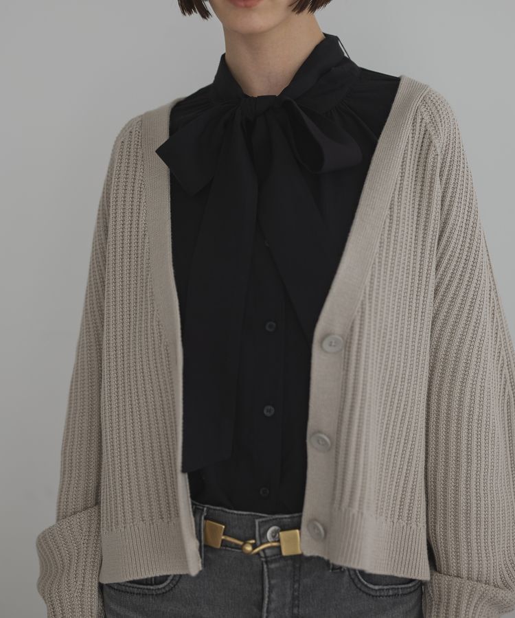 GARAGE OF GOOD CLOTHING「ボリューム袖ショート丈カーディガン」|カーディガン|