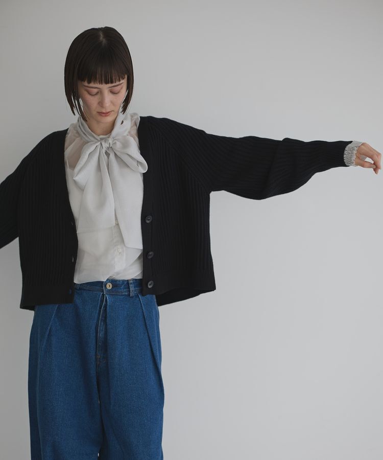 GARAGE OF GOOD CLOTHING「ボリューム袖ショート丈カーディガン」|カーディガン|