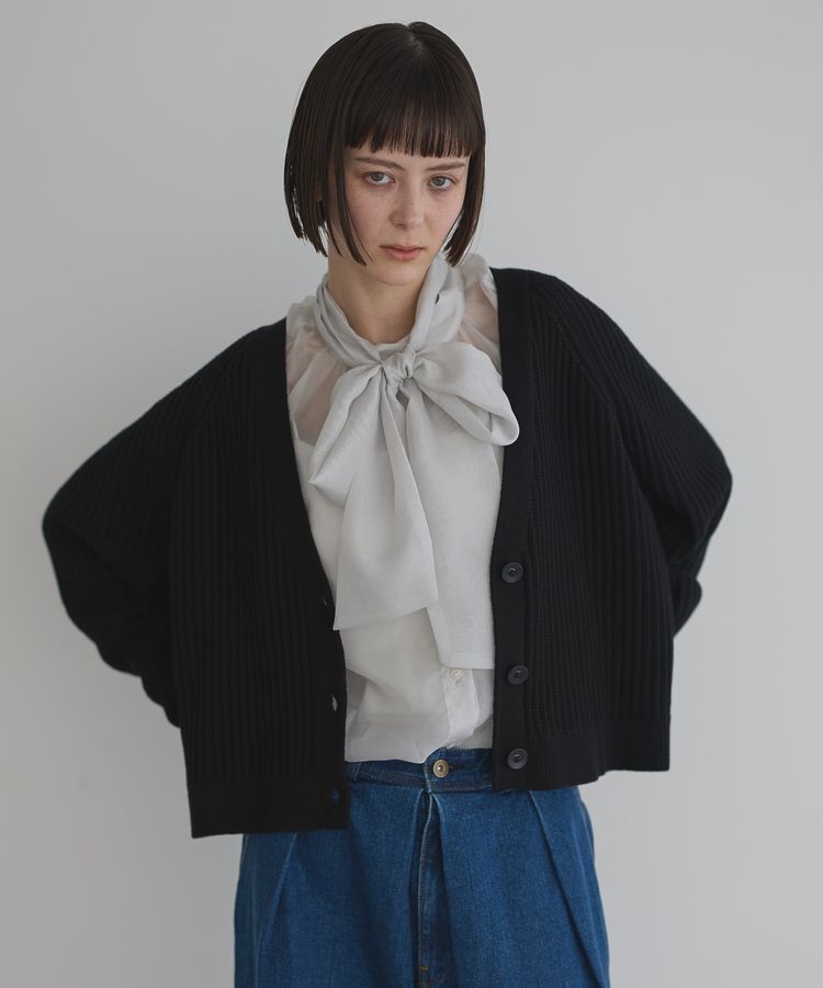 GARAGE OF GOOD CLOTHING「ボリューム袖ショート丈カーディガン」|カーディガン|