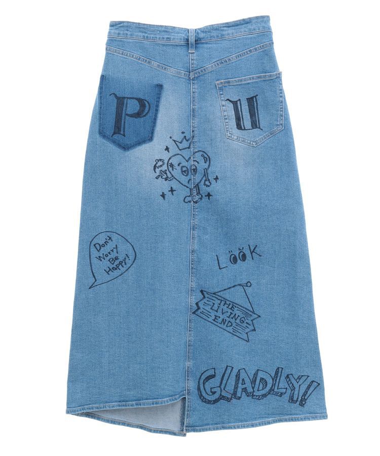 GARAGE OF GOOD CLOTHING「ラップロングデニムスカート」|フレア|