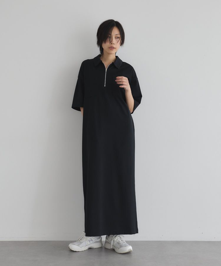 GARAGE OF GOOD CLOTHING「【日本製】ポロ襟ZIP付ワンピース」|ワンピース|