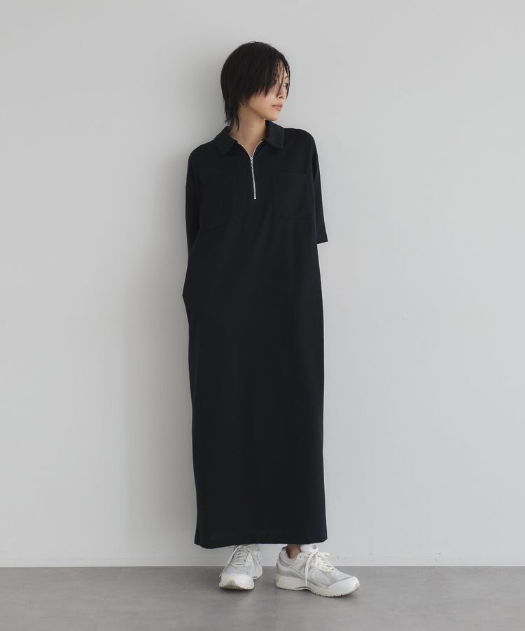 GARAGE OF GOOD CLOTHING「【日本製】ポロ襟ZIP付ワンピース」|ワンピース|