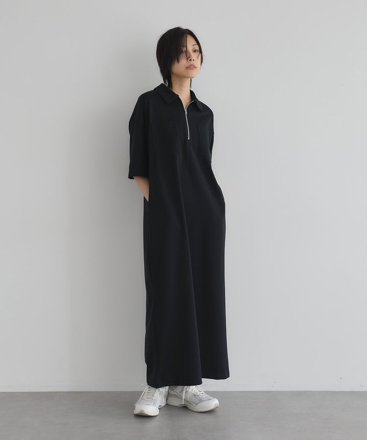 GARAGE OF GOOD CLOTHING「【日本製】ポロ襟ZIP付ワンピース」|ワンピース|