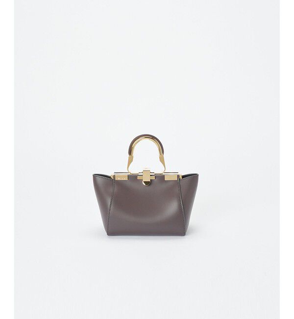 allureville「【ZANCHETTI(ザンケッティ)】 AMLETO MINI ハンドバッグ」|ショルダー・メッセンジャー|グレー