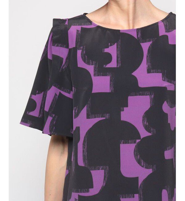 allureville「モダンジオメトリックプリントブラウス」|その他|