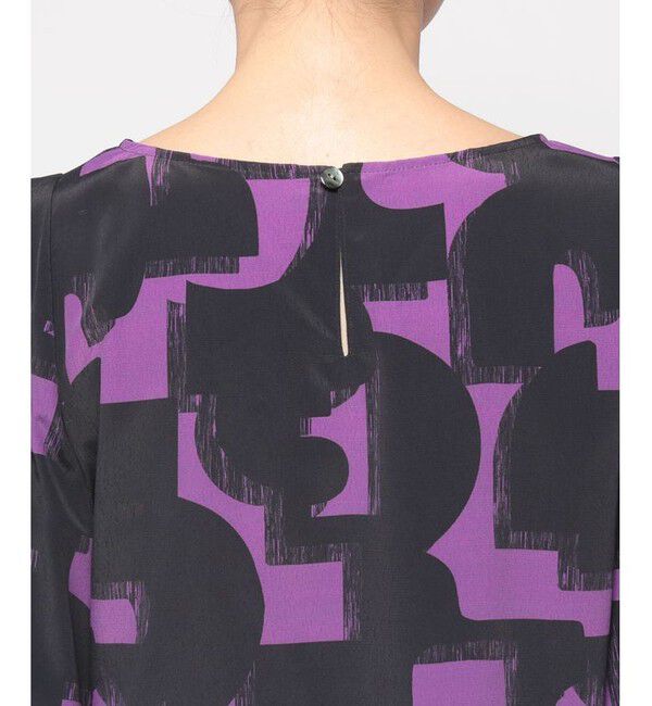 allureville「モダンジオメトリックプリントブラウス」|その他|