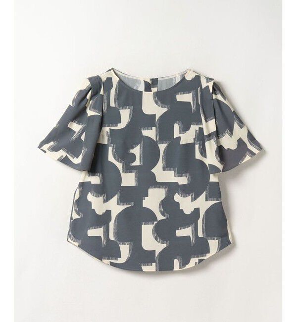allureville「モダンジオメトリックプリントブラウス」|その他|