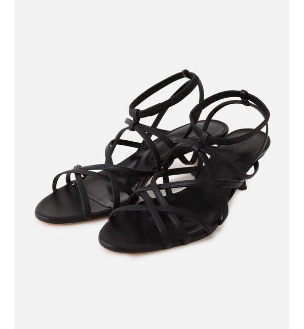 allureville「【BRENTELLA(ブレンテッラ)】 LACE-UP HEEL SANDAL」|サンダル|ブラック