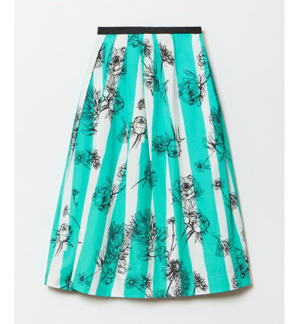 LOULOU WILLOUGHBY「【LOULOU WILLOUGHBY】NEONストライプフラワースカート」|フレア|