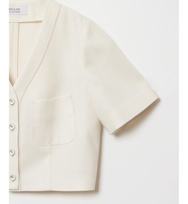 LOULOU WILLOUGHBY「《ドラマ着用》【LOULOU WILLOUGHBY】トリッカーオックス半袖ジャケット」|ノーカラージャケット|