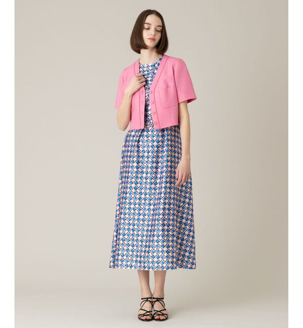 LOULOU WILLOUGHBY「《ドラマ着用》【LOULOU WILLOUGHBY】トリッカーオックス半袖ジャケット」|ノーカラージャケット|