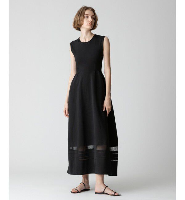 allureville「ウエストマークリブワンピース」|ワンピース|ブラック