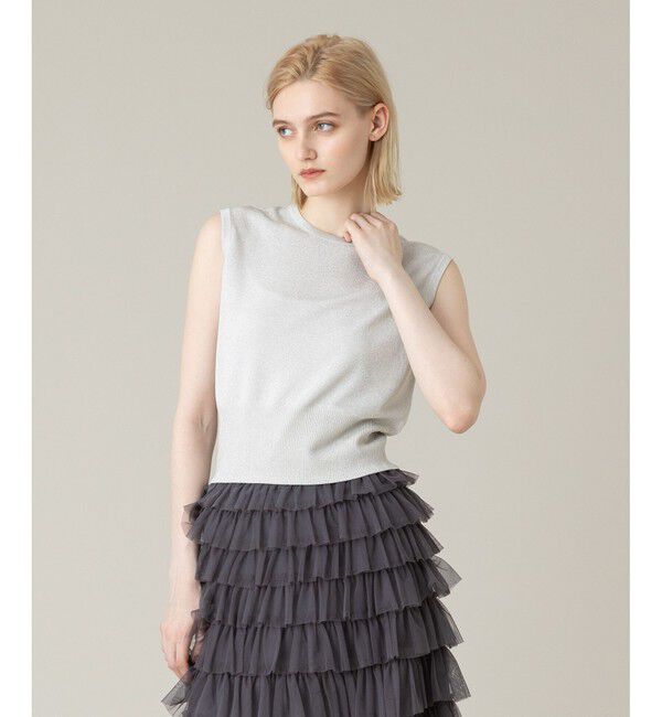 LOULOU WILLOUGHBY「【LOULOU WILLOUGHBY】リブコルセットラメプルオーバー」|その他|