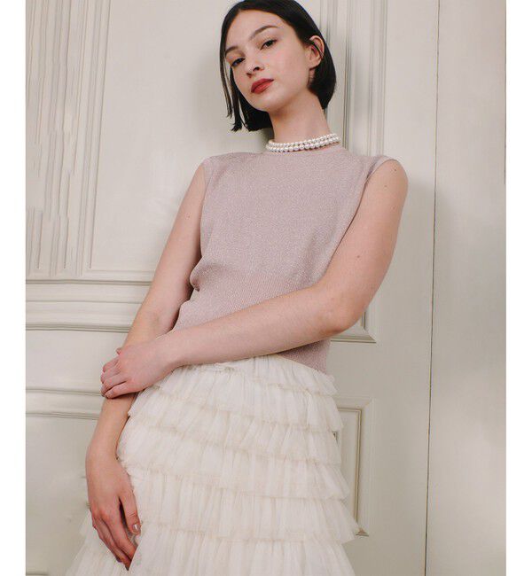 LOULOU WILLOUGHBY「【LOULOU WILLOUGHBY】リブコルセットラメプルオーバー」|その他|