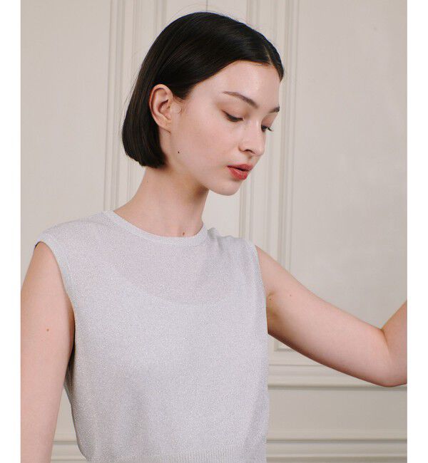 LOULOU WILLOUGHBY「【LOULOU WILLOUGHBY】リブコルセットラメプルオーバー」|その他|