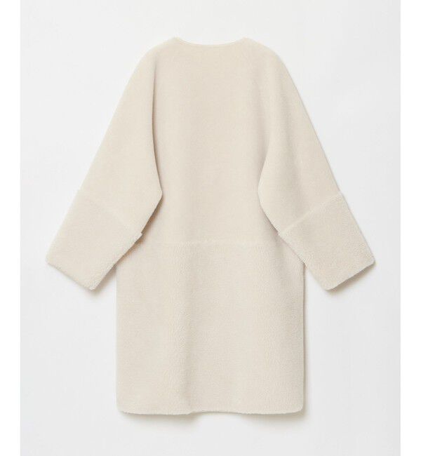 allureville「リバーシブルボアコート」|ノーカラーコート|