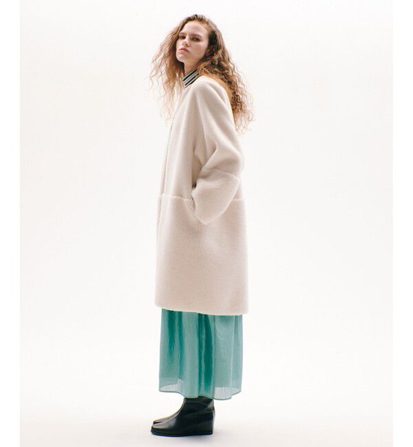 allureville「リバーシブルボアコート」|ノーカラーコート|