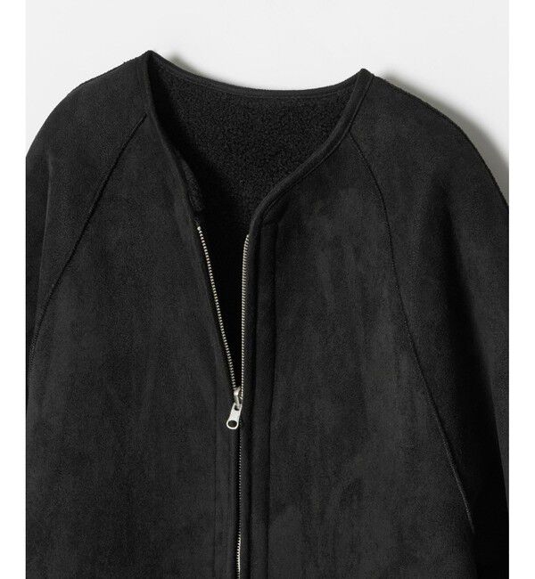 allureville「リバーシブルボアコート」|ノーカラーコート|