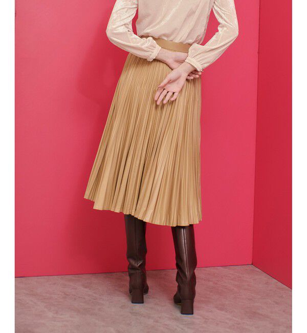 LOULOU WILLOUGHBY「【LOULOU WILLOUGHBY】レザーライクプリーツスカート」|スカート|