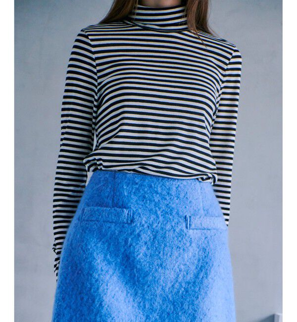 allureville「ハーフミラノボーダープルオーバー」|Tシャツ・カットソー|