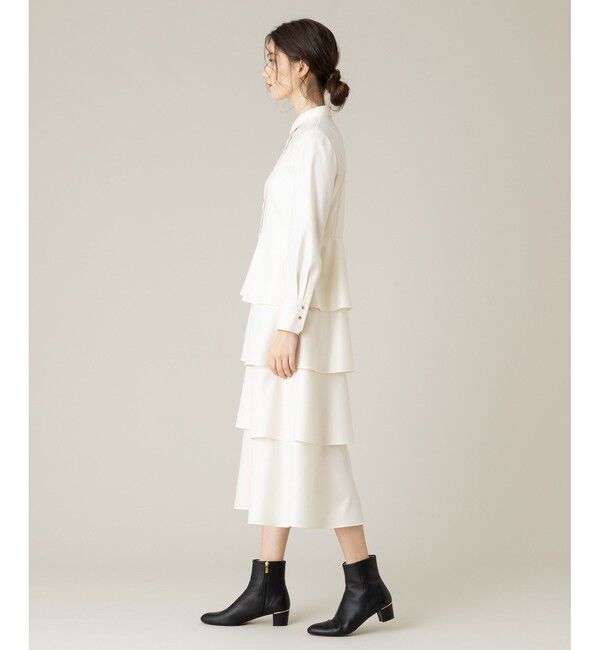 LOULOU WILLOUGHBY「【LOULOU WILLOUGHBY】グロッシーツイルティアードワンピース」|ワンピース|